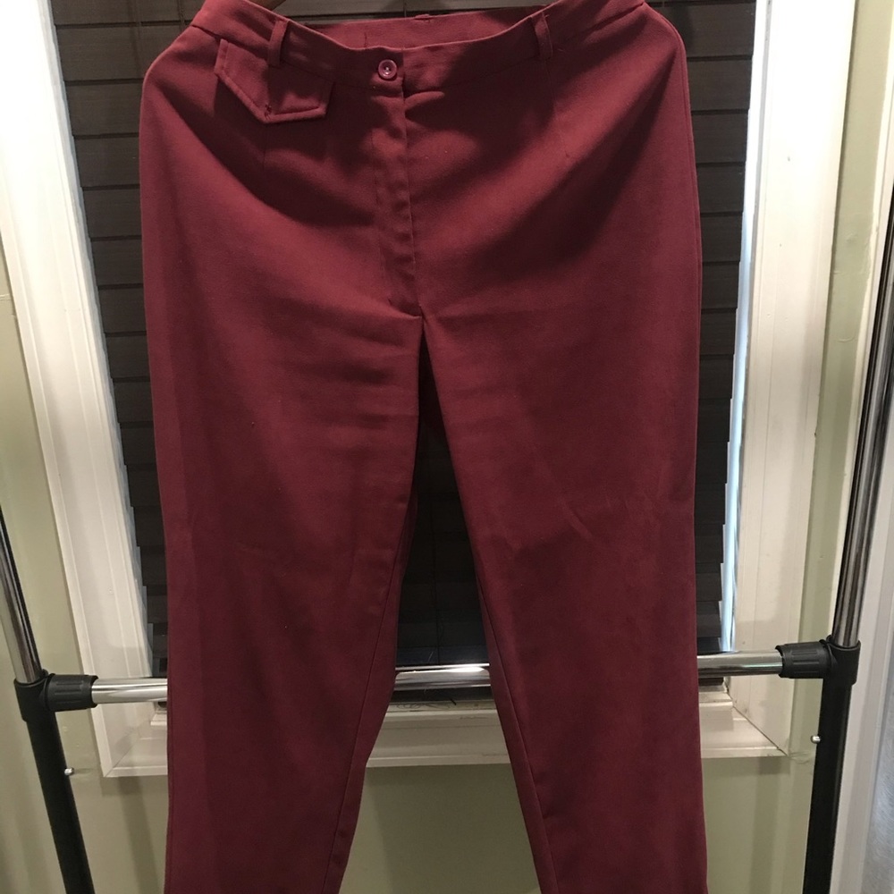 Maroon Western Pants